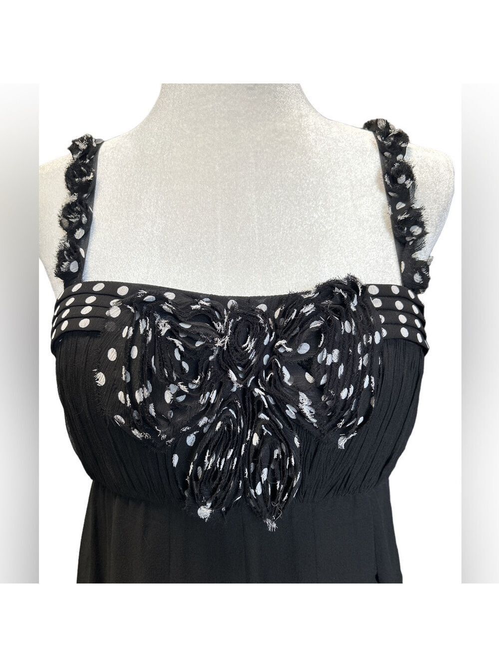 Sue Wong Black and White Midi Dress - Picture 3 of 8